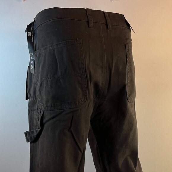 WXYZ Men's Black Denim Loose Fit Carpenter Jeans - Size 38 x 29 - NWT - Picture 4 of 6